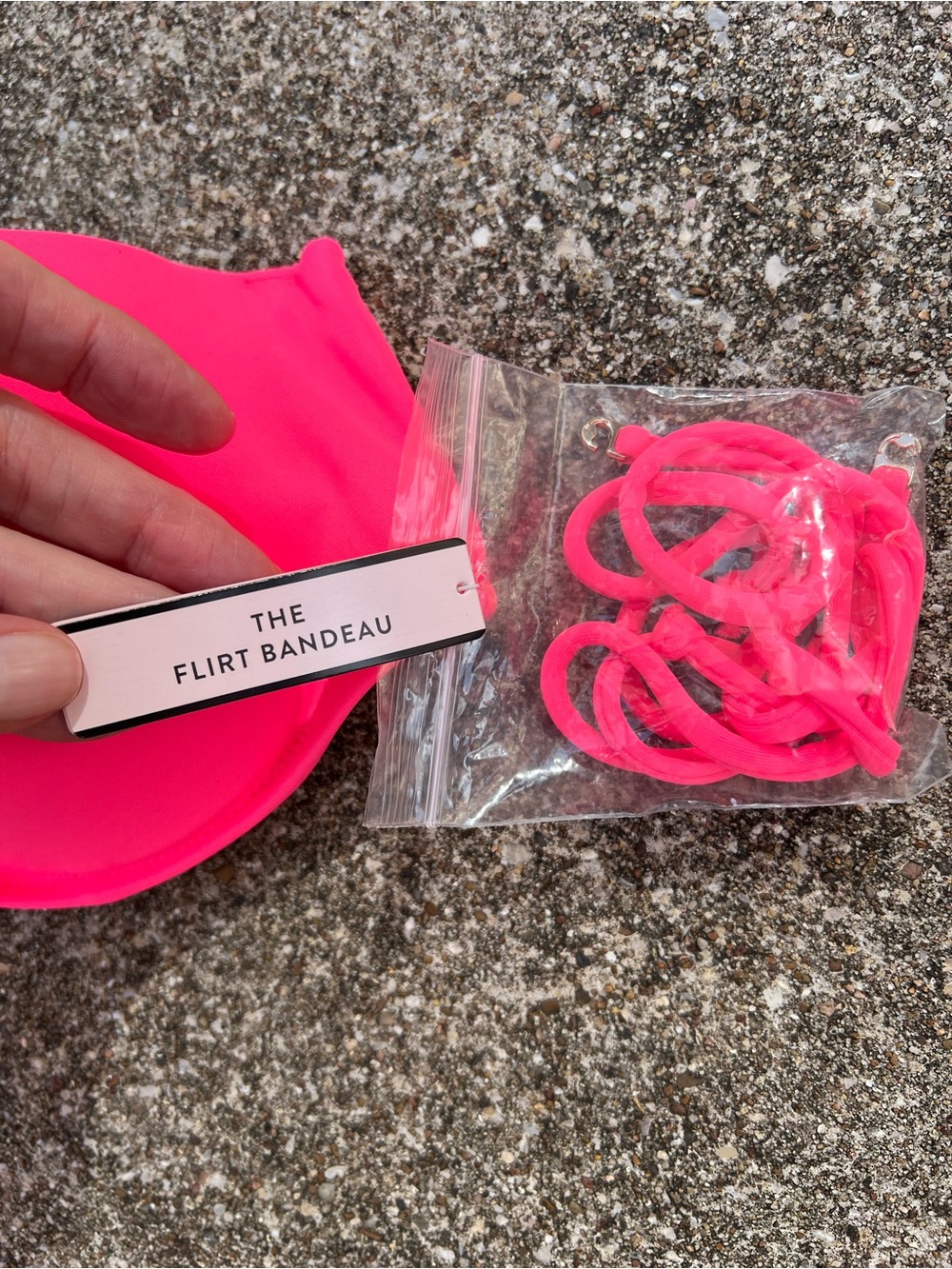 👗Victoria's Secret Neon Pink Strapless Bikini Top - Picture 6 of 7